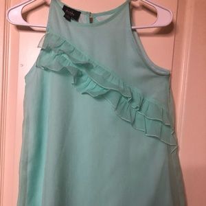 By&By Girls A- Line Sleeveless Mint Top Size 14